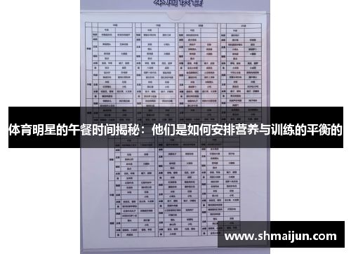 体育明星的午餐时间揭秘：他们是如何安排营养与训练的平衡的